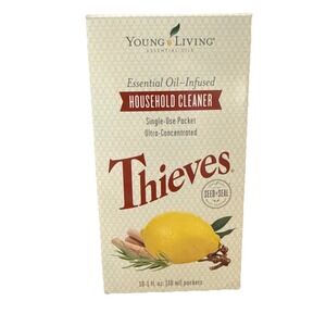 Young Living Thieves Essential Oil Household Cleaner 10 Packets 30ml Each NEW